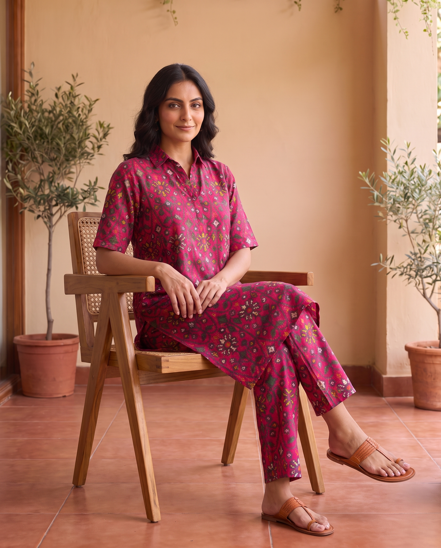Seville Fuchsia Ikat Co-ord Set