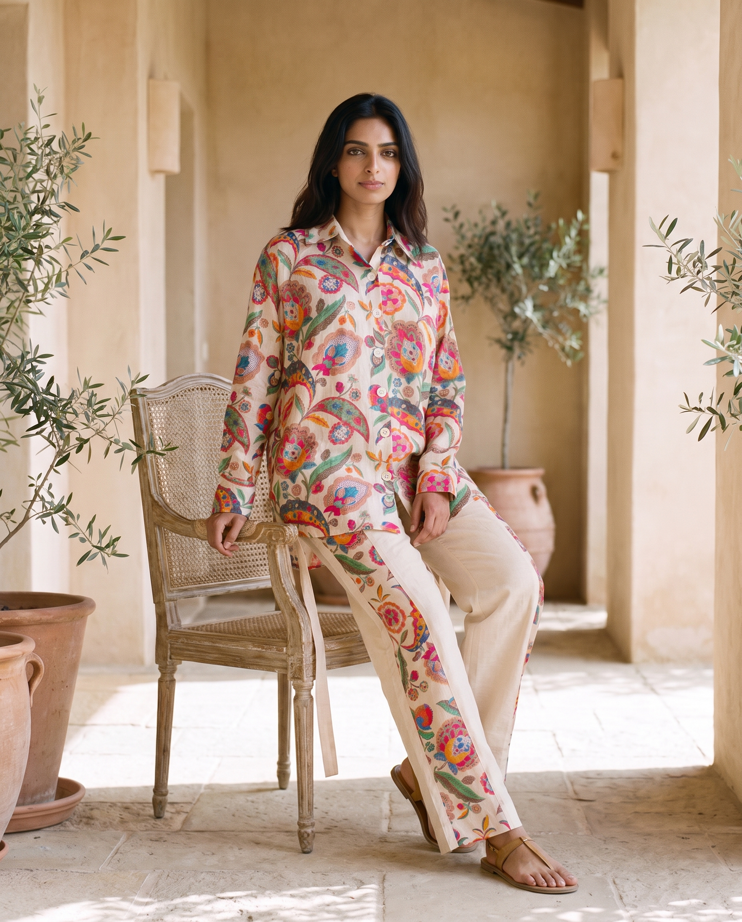 Portofino Ivory Paisley Co-ord Set