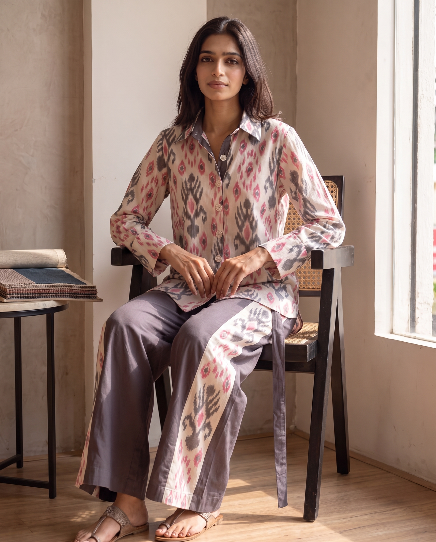 Montreux Charcoal Rose Ikat Co-ord Set