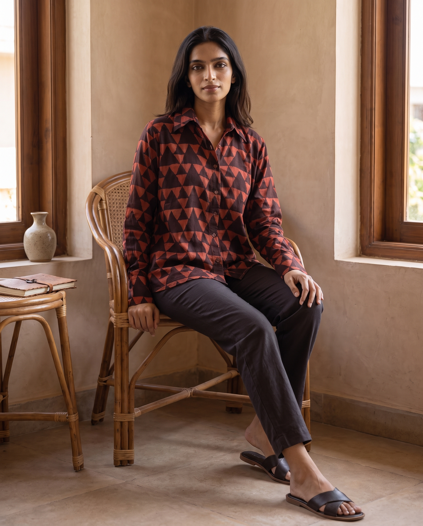 Siena Rust Geometric Shirt