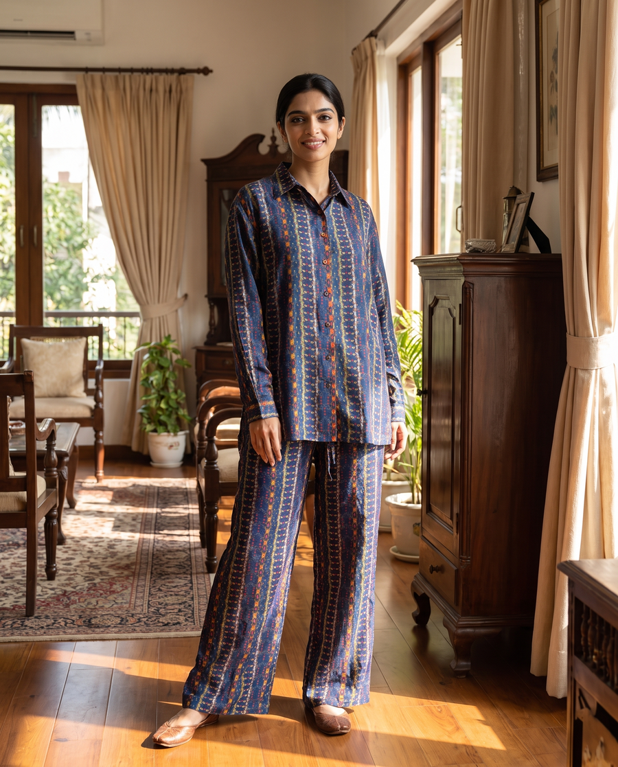 CELESTE INDIGO CO-ORD SET