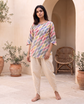ELODIE CREAM CO-ORD SET with dhoti pants