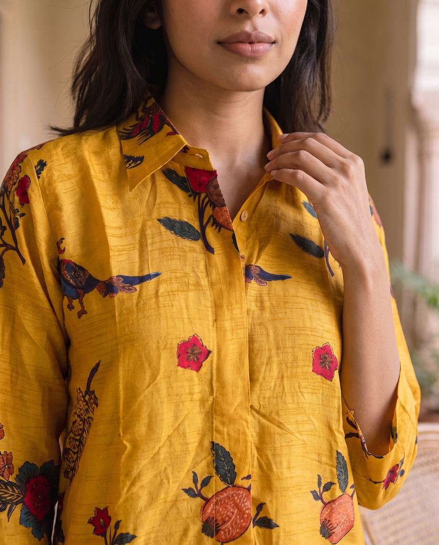 Tuscany Mustard Botanical Co-ord Set