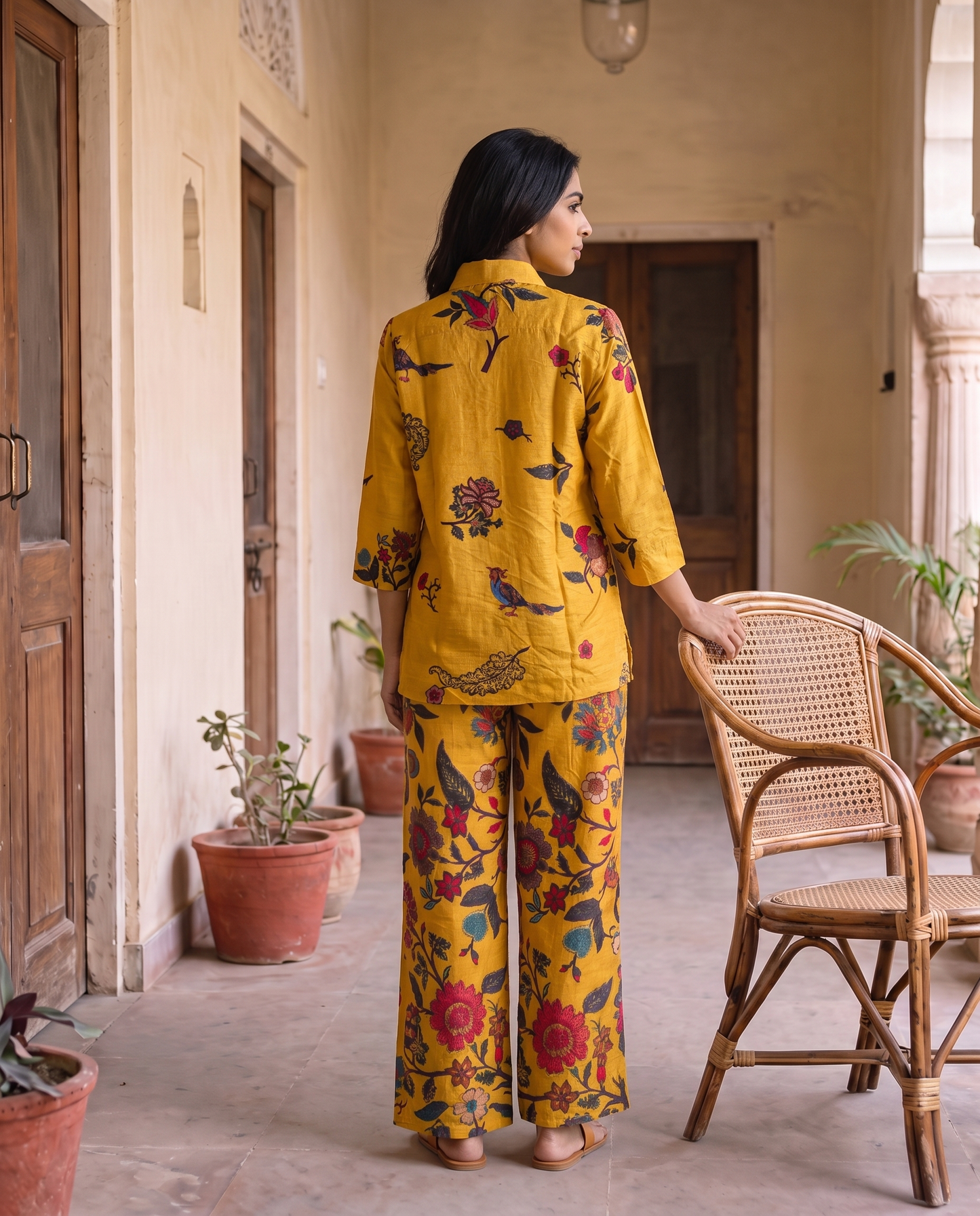 Tuscany Mustard Botanical Co-ord Set