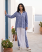 Santorini Blue Ikat Co-ord Set