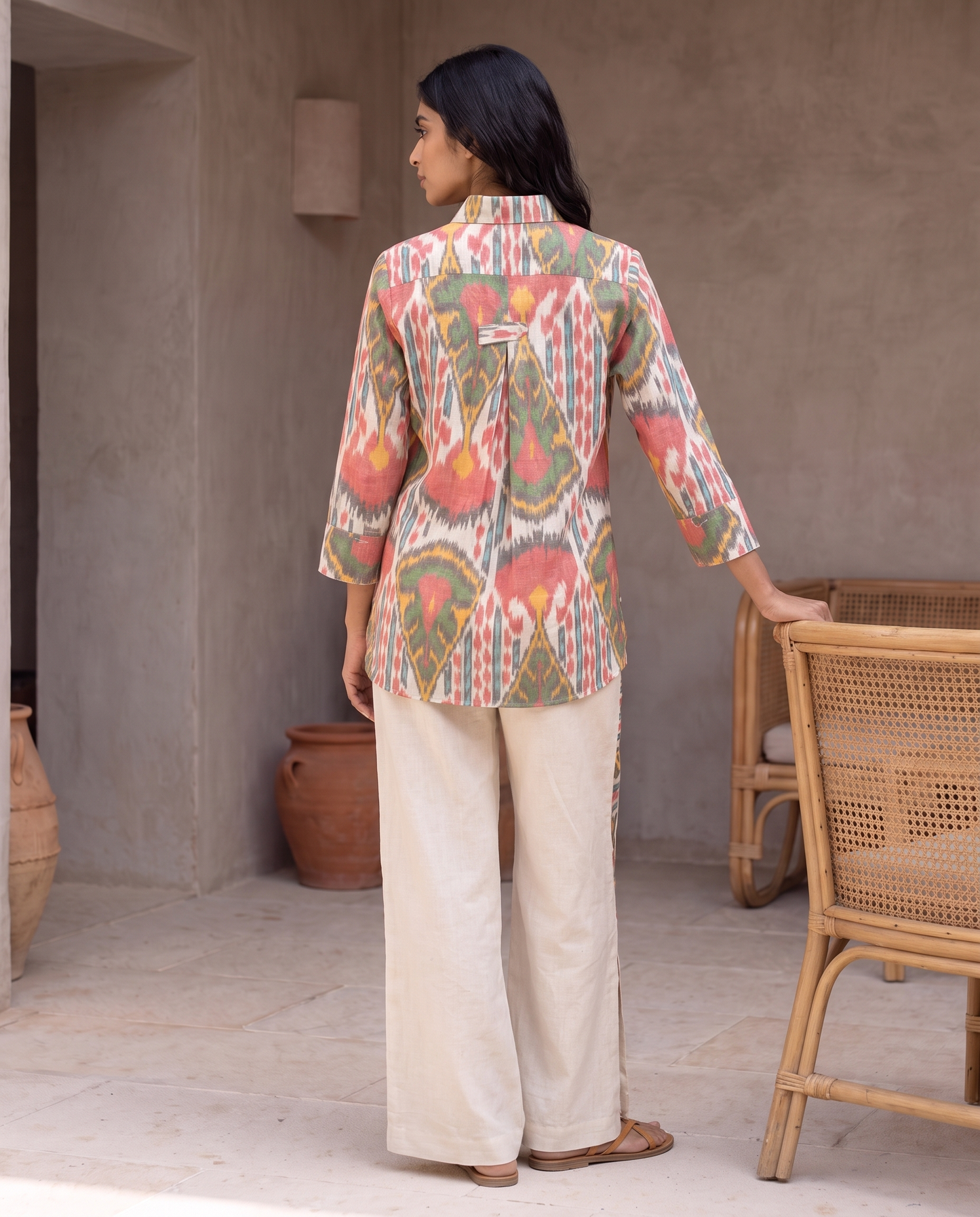 Ibiza Coral Ikat Co-ord Set