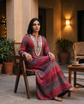 Granada Wine Ikat Dress