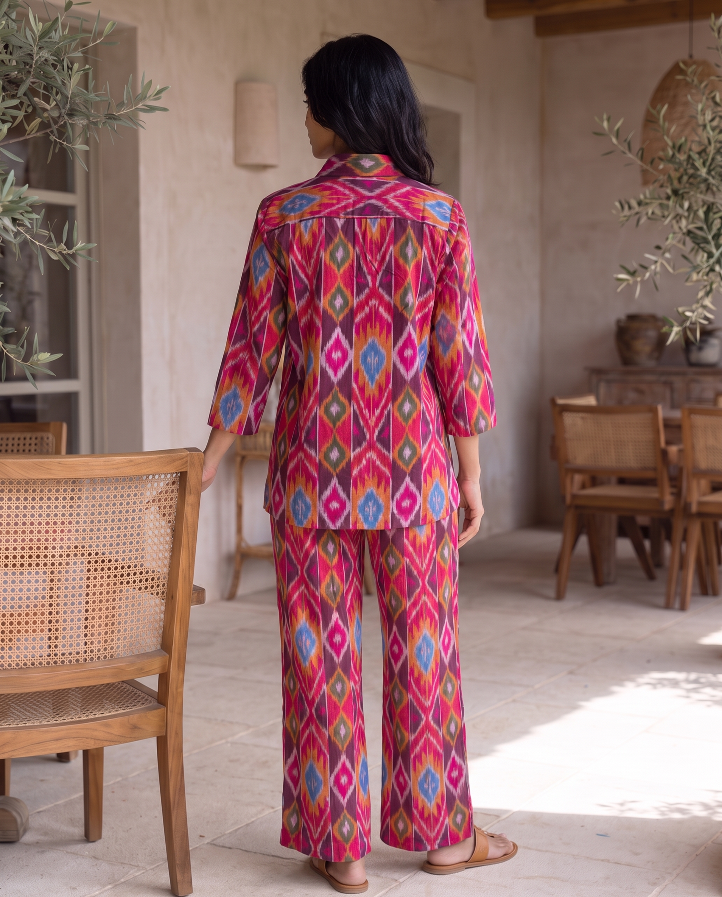 Palermo Fuchsia Ikat Co-ord Set