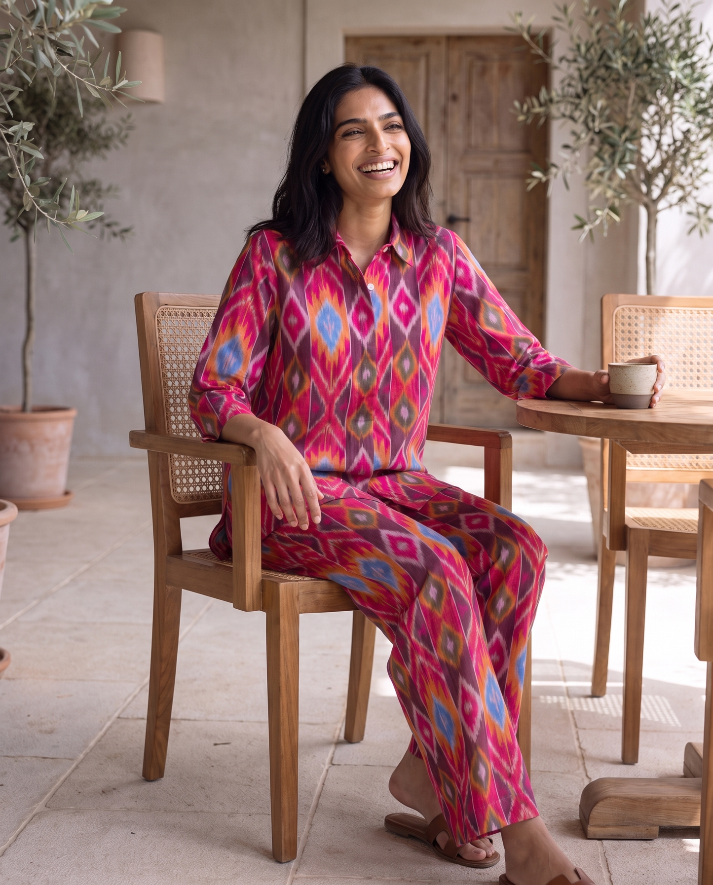 Palermo Fuchsia Ikat Co-ord Set