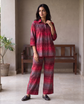 Verona Crimson Ikat Co-ord Set