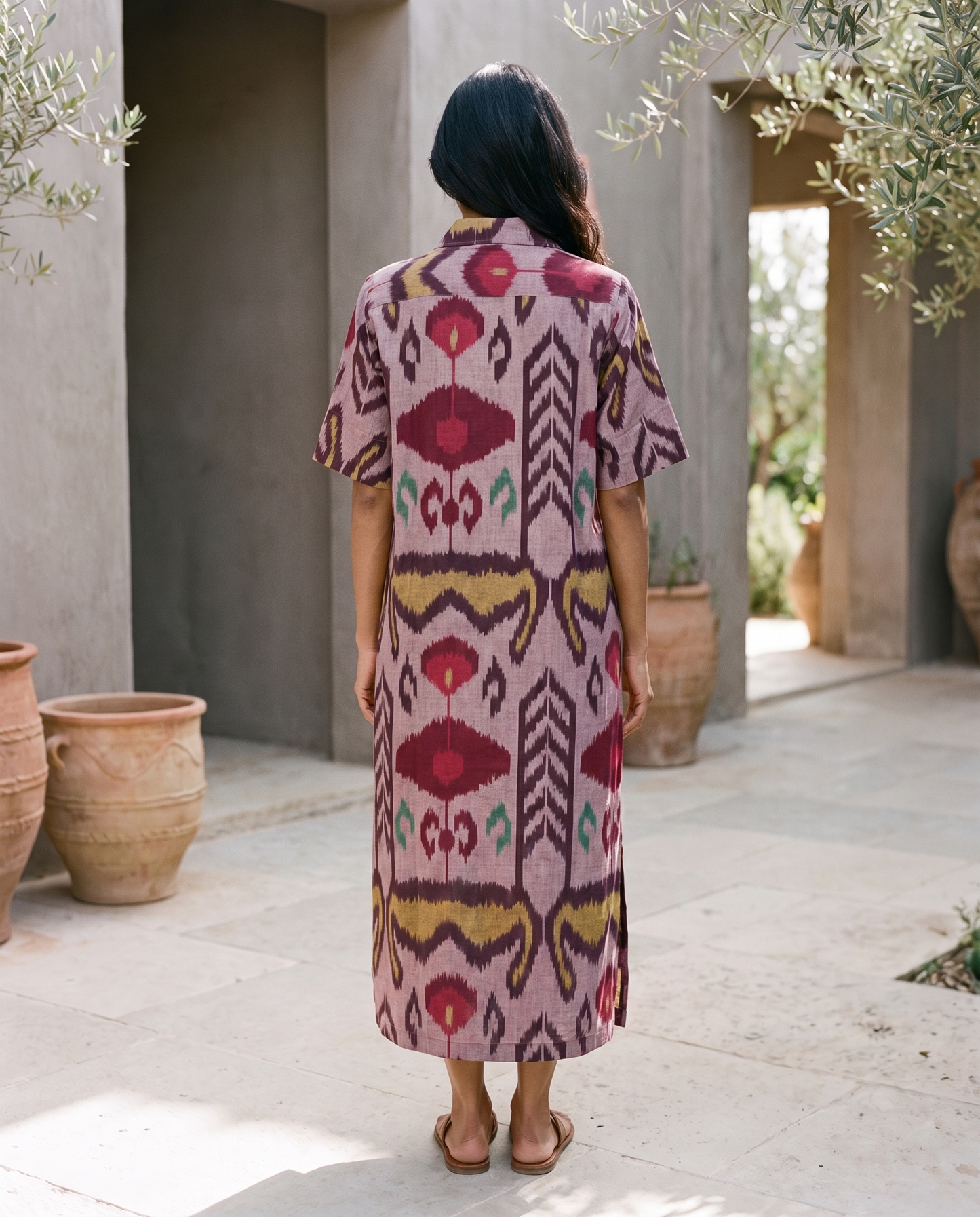 Avignon Mauve Ikat Dress
