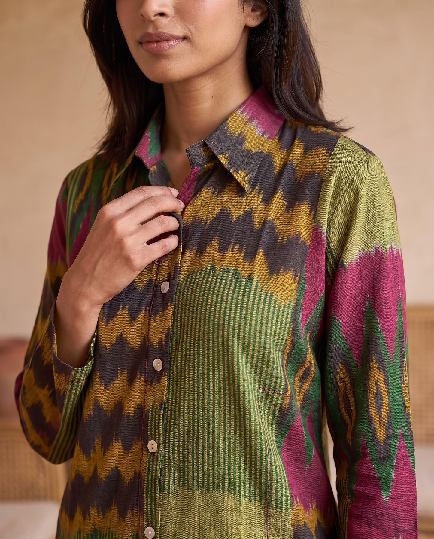 Siena Olive Ikat Co-ord Set