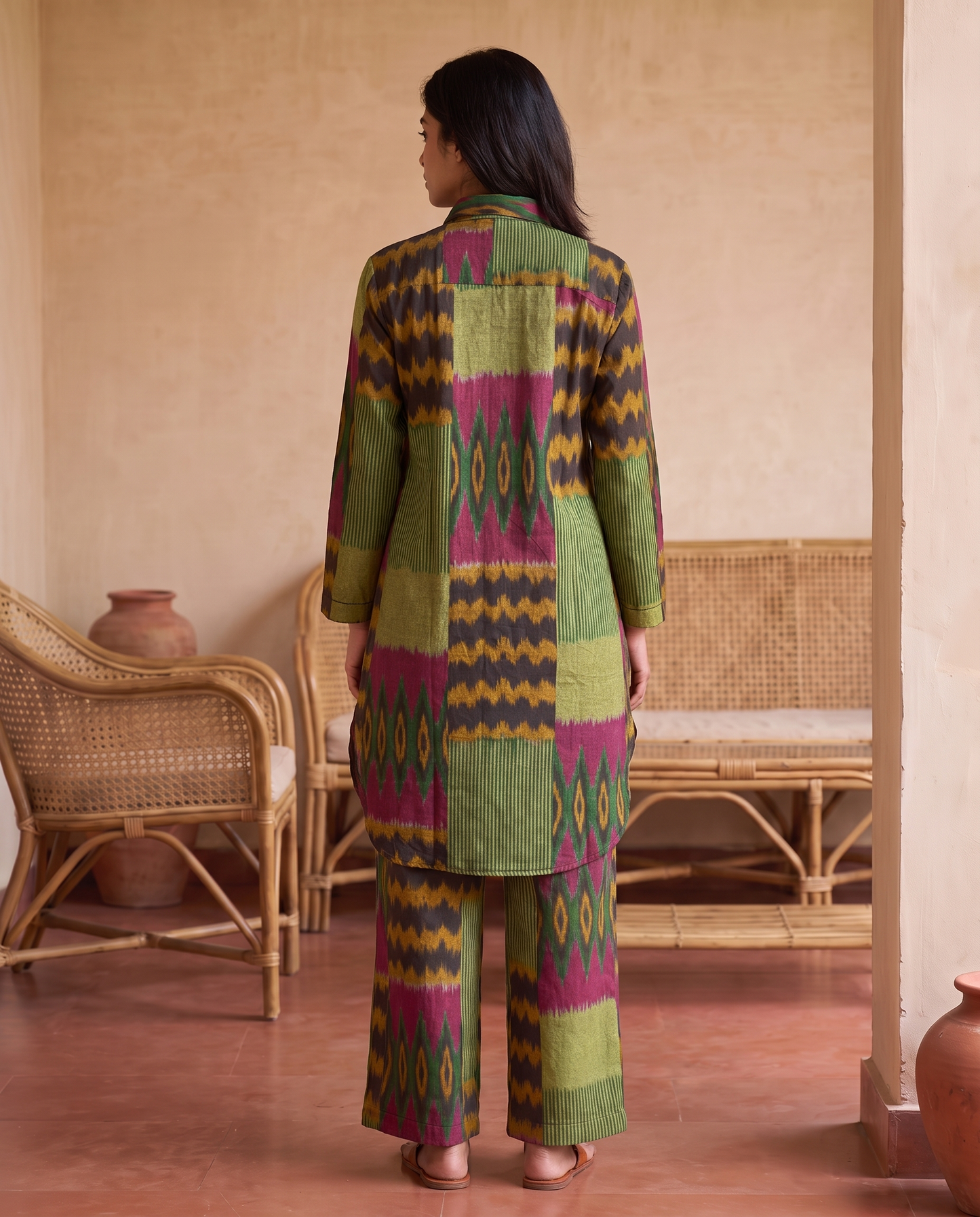 Siena Olive Ikat Co-ord Set