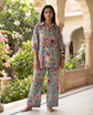 Positano Aqua Botanical Co-ord Set