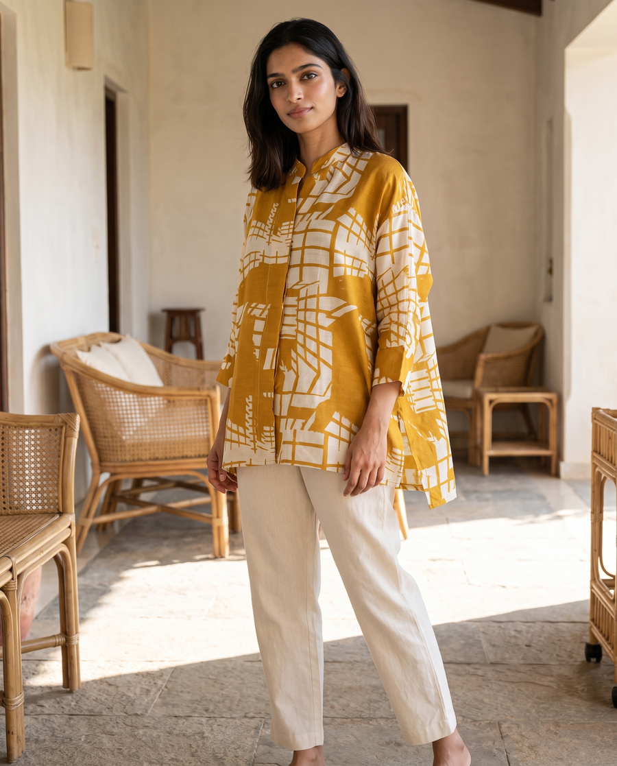Amelia Ochre Shirt