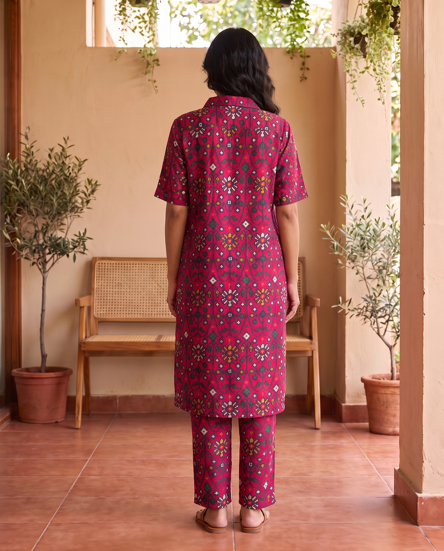 Seville Fuchsia Ikat Co-ord Set