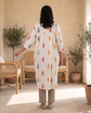 Avignon Ivory Ikat Cocoon Tunic