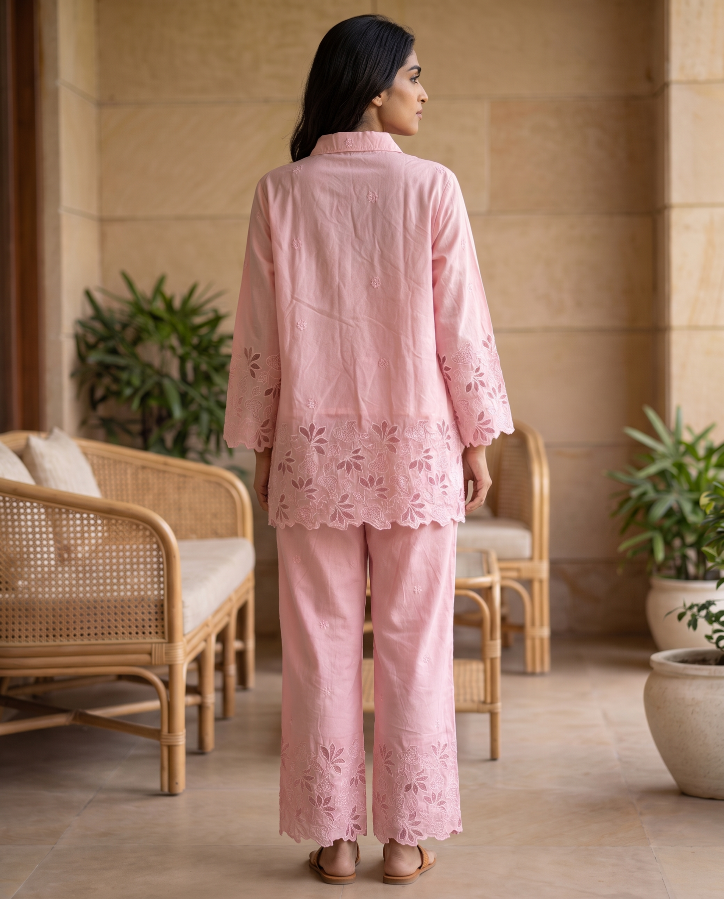 Rosalie Blush Cutwork Co-ord Set