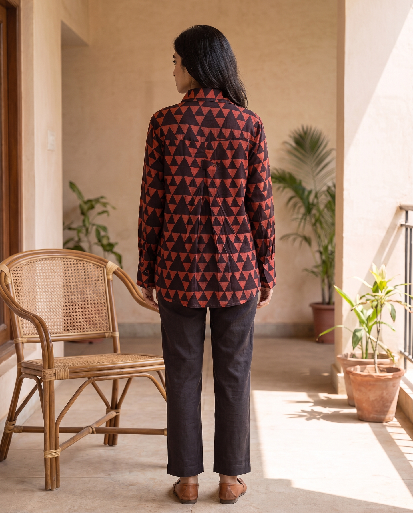 Siena Rust Geometric Shirt