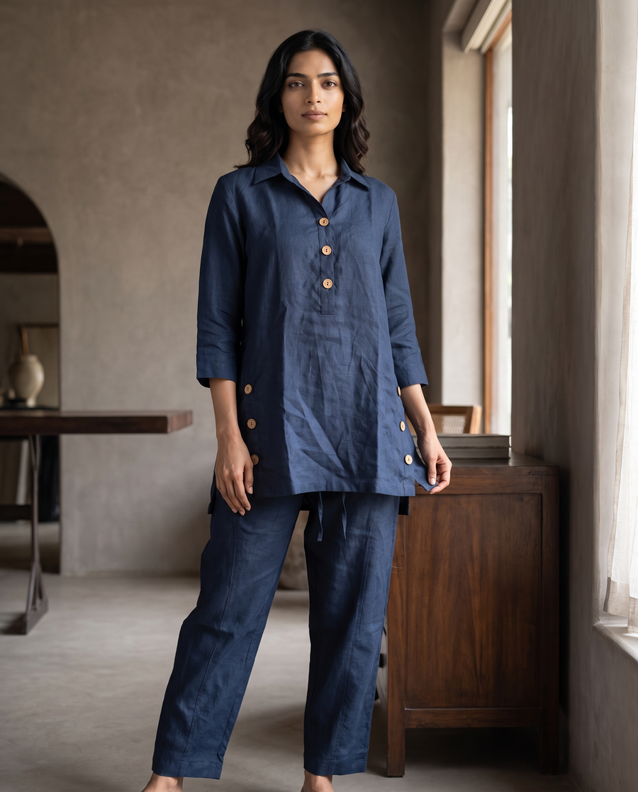 Palms Linen CS Blue