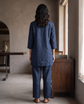 Palms Linen CS Blue